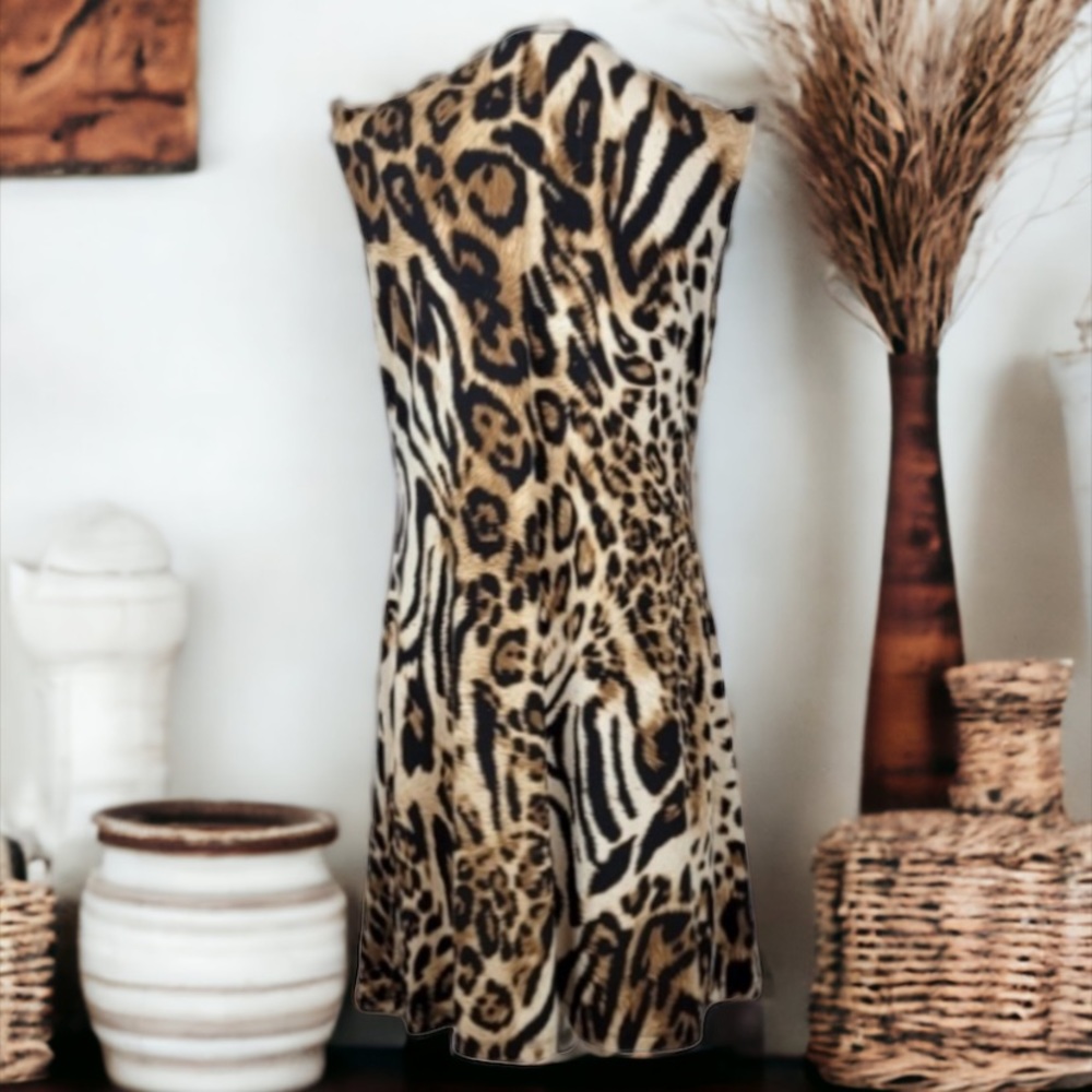 MSK Animal Print Mini Dress - Picture 3 of 9